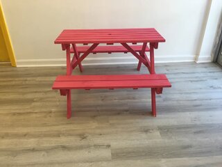 Children's Pink Picnic Table