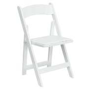 White folding chair
