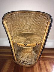 Adult Children Small Brown Wicker Chair