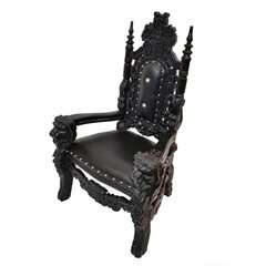 Black Lion Throne Chair