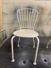 BISTRO WHITE METAL CHAIRS
