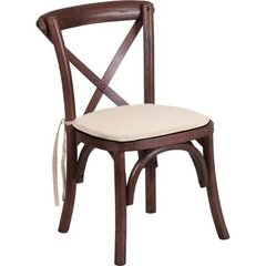 MAHOGANY CROSS BACK WOOD CHAIR
