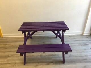 Children's Purple Picnic Table