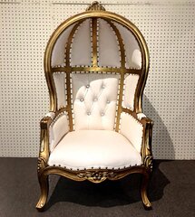 Gold and White Dome Chair