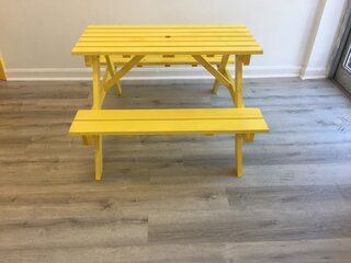 Children's Yellow Picnic Table