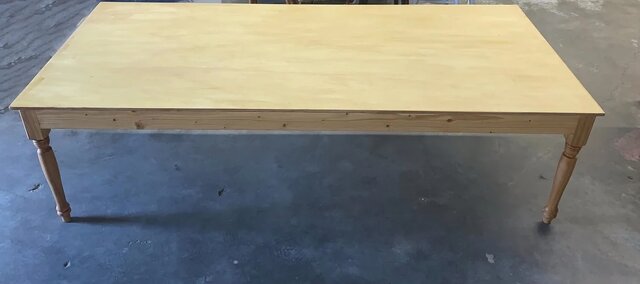 CHILDRENS NATURAL WOOD FARM TABLE