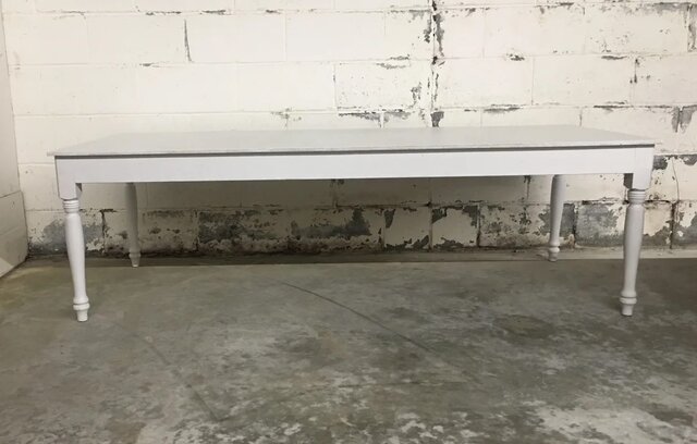 CHILDRENS WHITE WOOD FARM TABLE