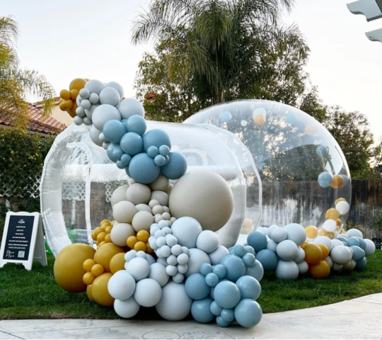 Inflatable Bubble Tent with Balloons and Arch