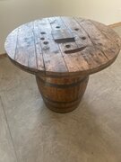 Rustic Cocktail Whiskey Barrel Tables