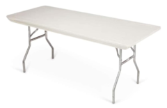 Kwik-Covers 6' Rectangle Plastic Table Covers-white