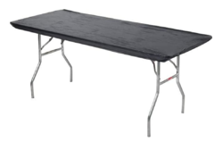 Kwik-Covers 6' Rectangle Plastic Table Covers-black