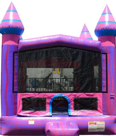 Purple and Pink Banner Bounce House