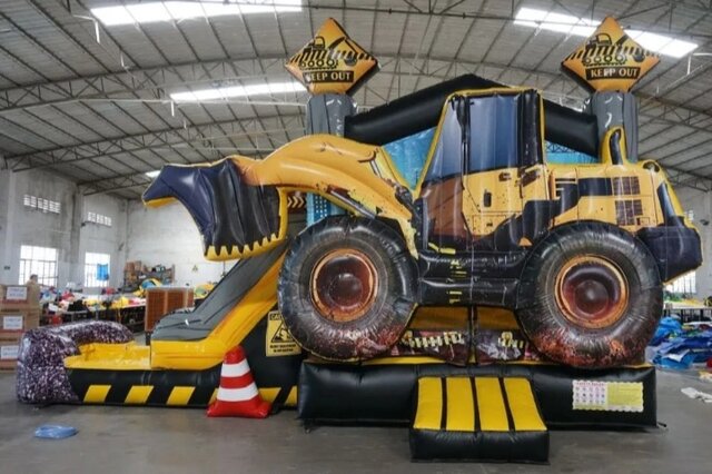 Tractor Bounce House with Slide