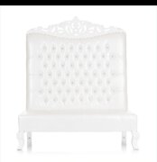 All White Throne Loveseat