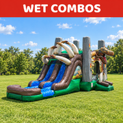 BOUNCE HOUSES WITH WATER SLIDE
