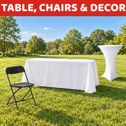 TABLES, CHAIRS, DECOR AND MORE
