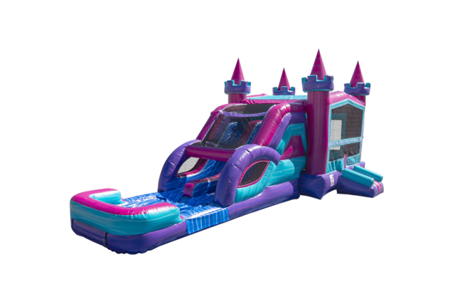 PRINCESS CASTLE BOUNCE HOUSE WITH DUAL LANE SLIDE - WET