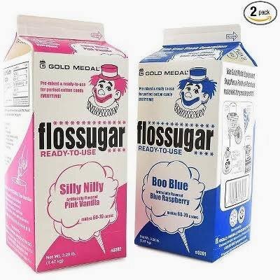 EXTRA SUGAR AND CONES FOR COTTON CANDY MACHINE - 30 SERVINGS