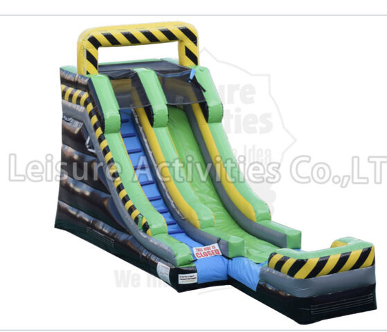 15ft Caution Alert Water Slide