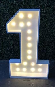 Marquee Light Up Numbers 4ft: Illuminate Your Celebration!