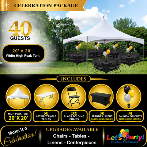 40 Guest Tent Celebration Package 