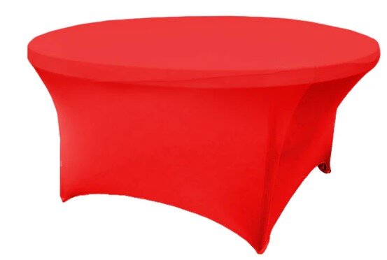 5ft Round Spandex Table Cover - Red