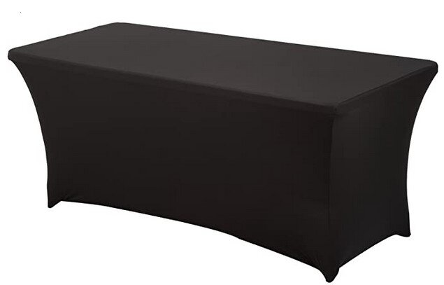 8ft Rectangle Spandex Table Cover - Black