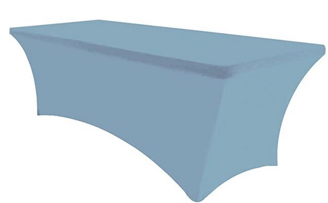 6ft Rectangle Spandex Table Cover - Light Blue