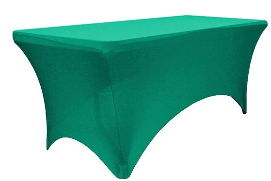 6ft Rectangle Spandex Table Cover - Emerald Green