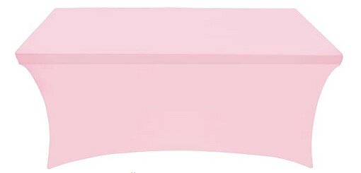 6ft Rectangle Spandex Table Cover - Light Pink
