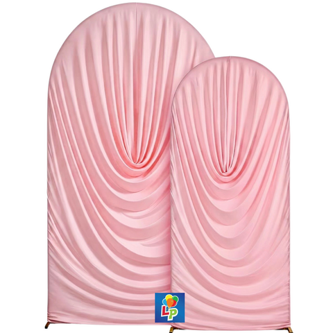 Elegant Draped Arch Covers - Pink