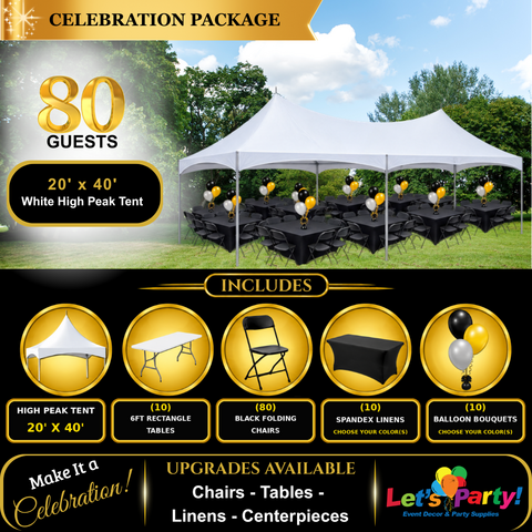 80 Guest Tent Celebration Package
