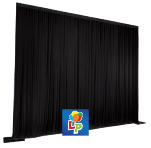 Black Fabric Draping - 12ft Backdrop