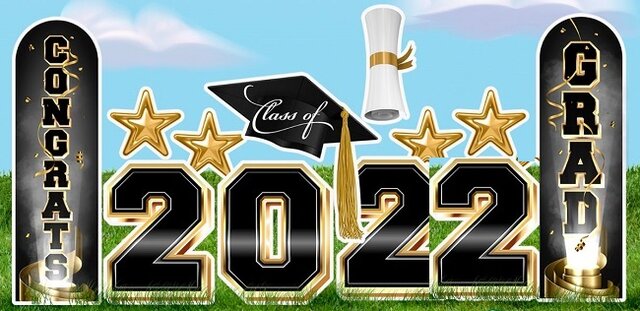 Congrats 2022 Grad - Black & Gold