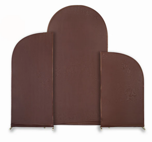 Chiara Arch 3pcs Spandex Cover - Chocolate