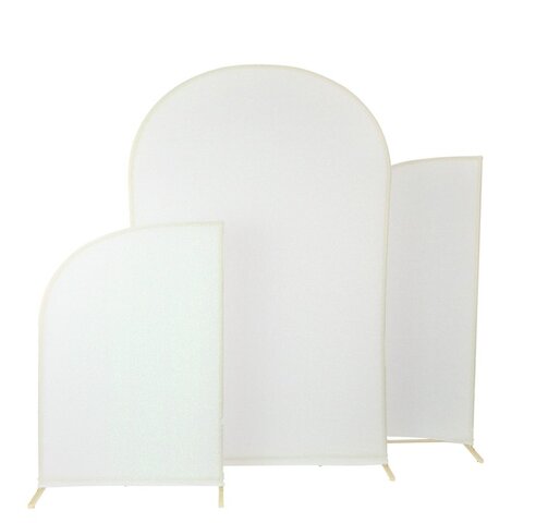 Chiara Arch 3pcs Spandex Cover - Iridescent White