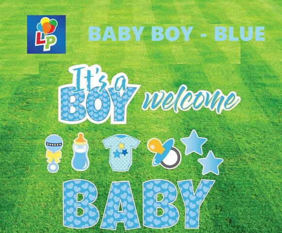 Welcome Baby Boy - Yard Card Greeting