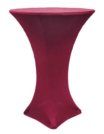 Cocktail Table Spandex Cover - Burgundy