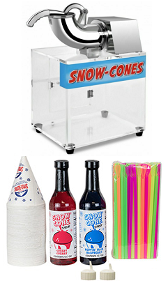 Snow Cone Machine & Supplies for 50 people