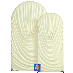 Elegant Draped Arch Covers - Ivory