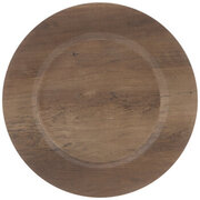 13" Light Wooden Grain Charger Plate