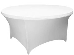 5ft Round Spandex Table Cover - White