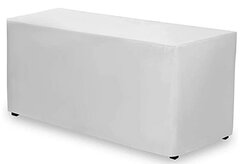 6ft Rectangle Fitted Polyester Table Cover - White