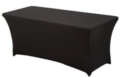 6ft Rectangle Spandex Table Cover - Black