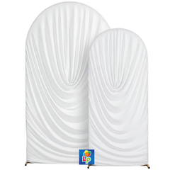 Elegant Draped Arch Covers - White