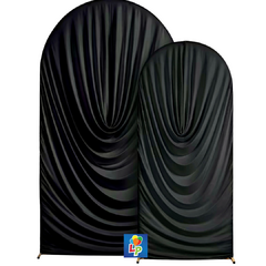 Elegant Draped Arch Covers - Black