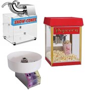 Snow Cone, Popcorn and Cotton Candy Machine Package