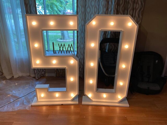5ft Marquee w/Changeable LED Colors