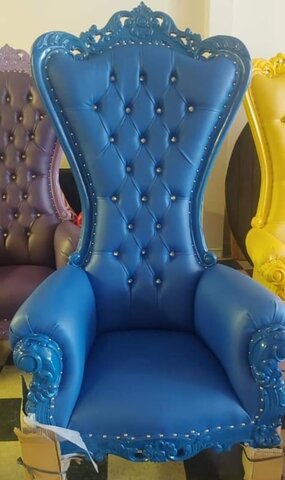 Blue on Blue Throne Chair