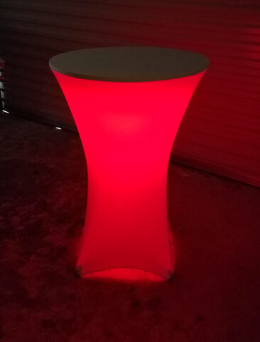 LED High Boy - Pedestal Cocktail Table (30inch round)